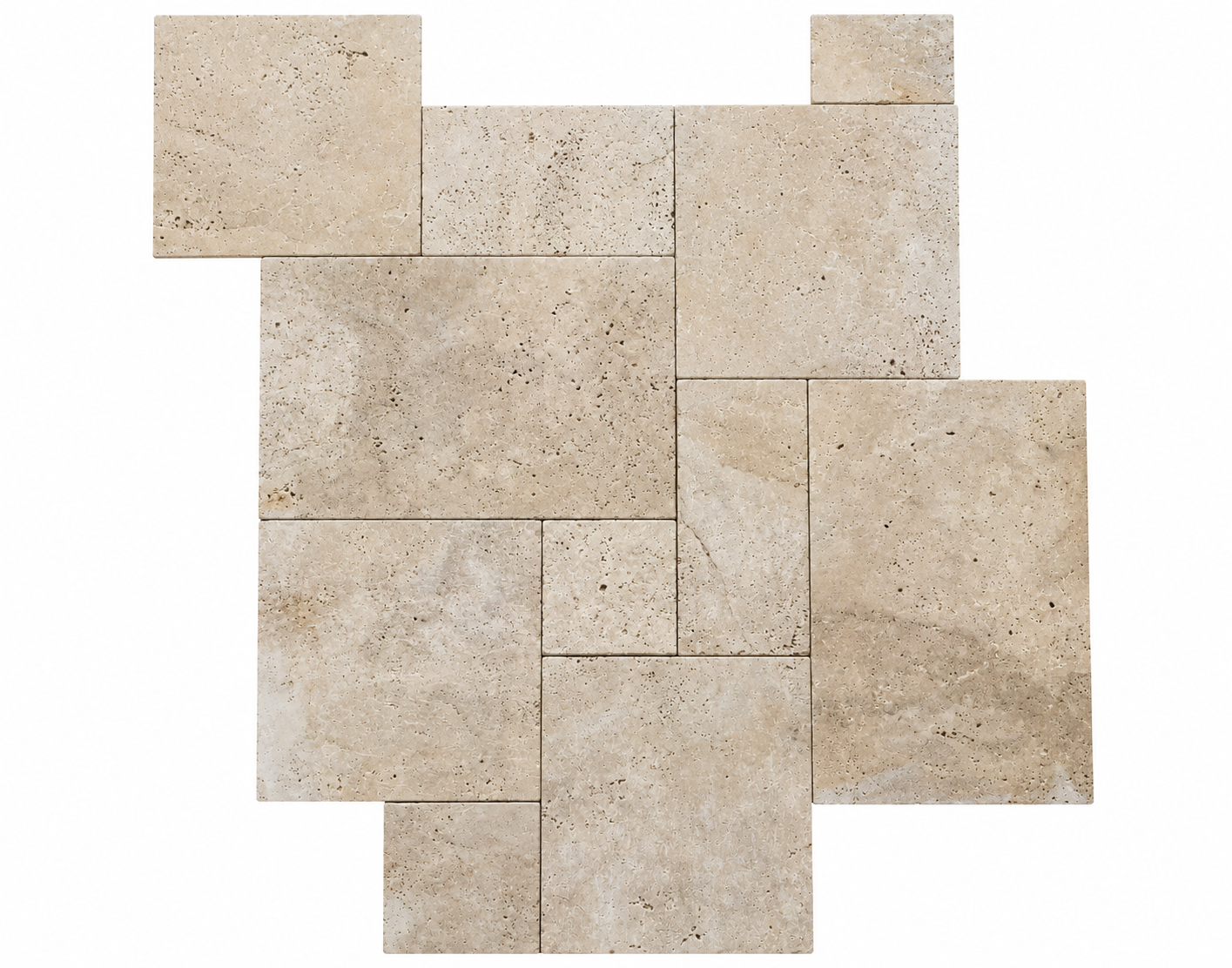 Сляб Плитка Травертин Light Beige Римський стиль French Pattern