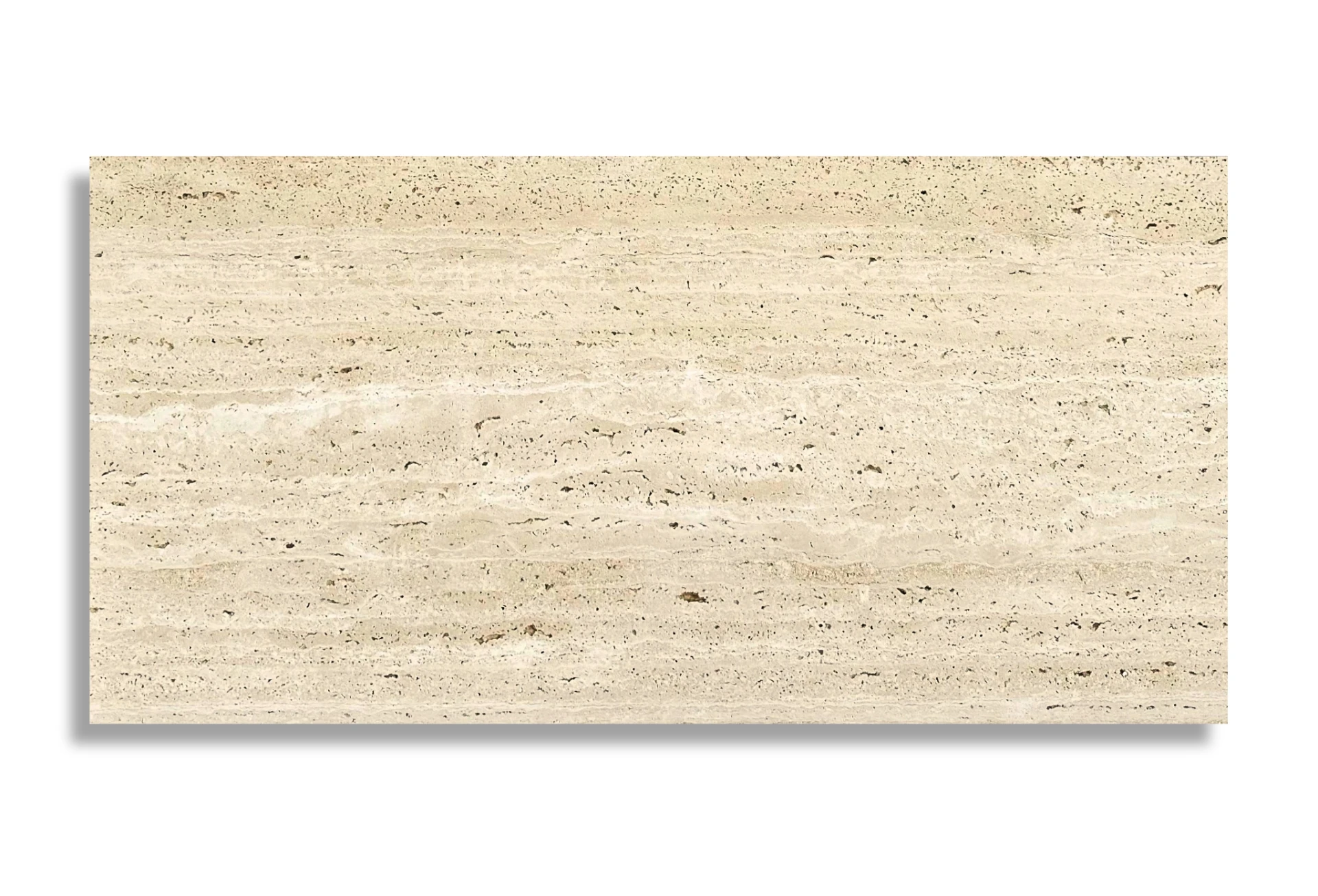 Сляб Плитка Травертин Light Beige Vein Cut незаповнена 300×600 20 мм