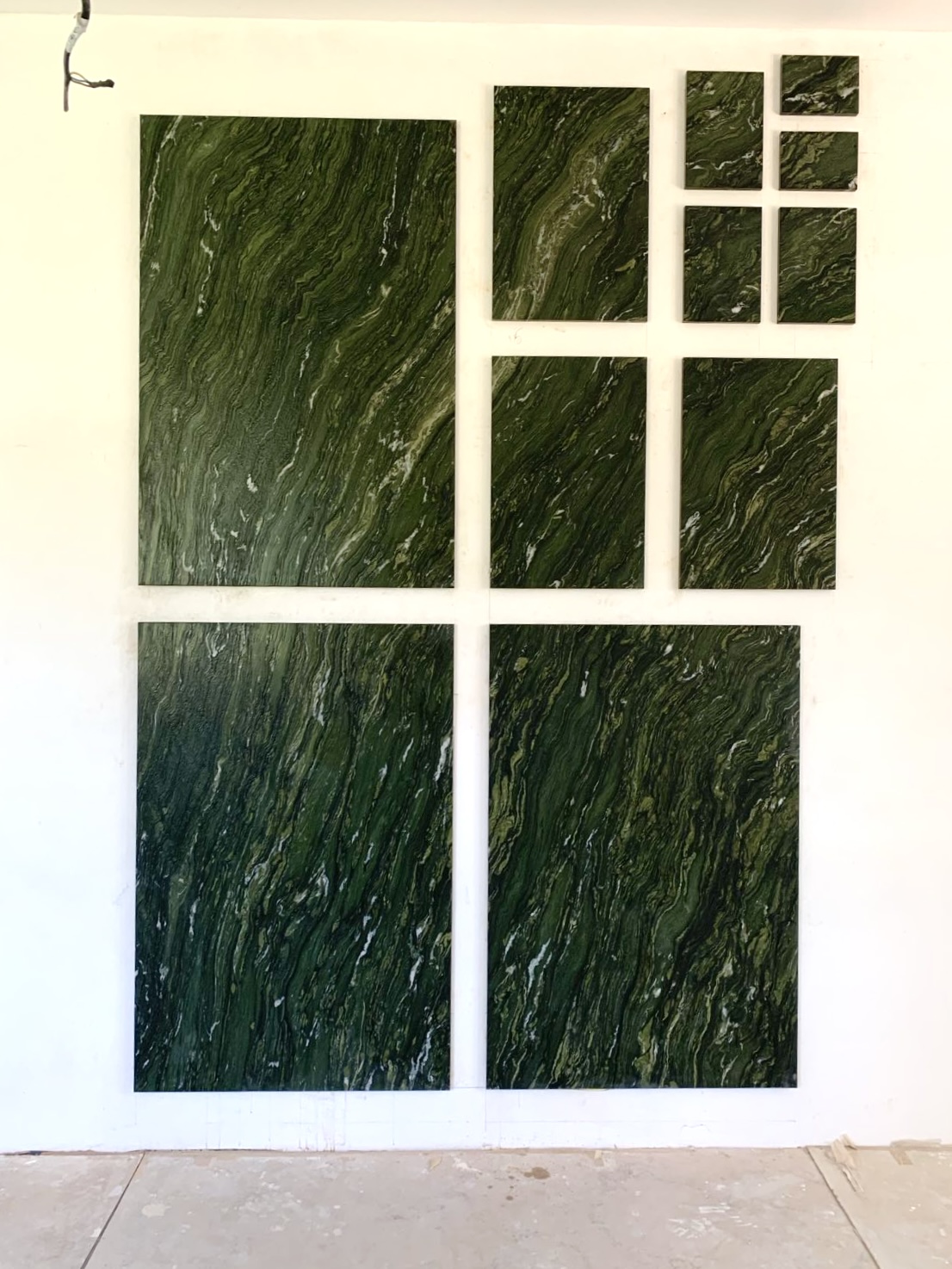 Декоративне панно з кварциту Verde Bamboo