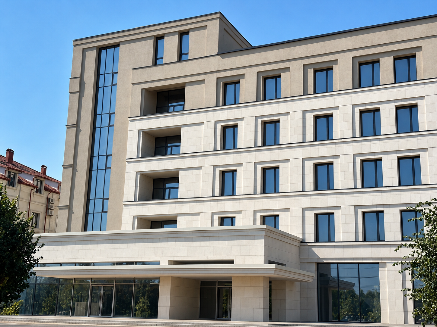 Фасад з натурального вапняку Limestone Vratsa