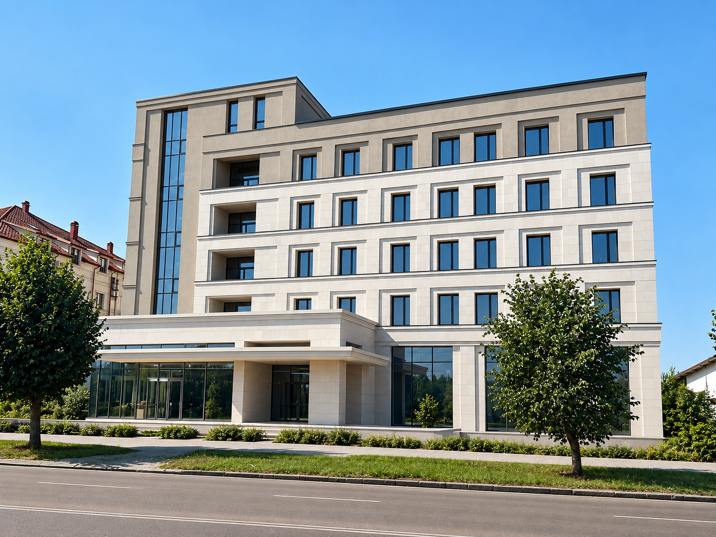 Фасад з натурального вапняку Limestone Vratsa